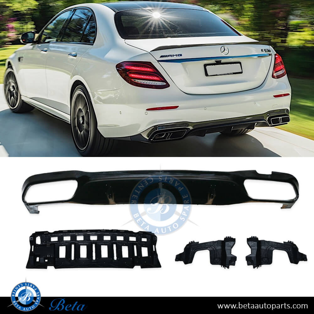 Rear Diffuser AMG E63 for Normal AMG Black Color for Mercedes E-Class W213 2017-2020 models, Part Number 2138852501 Rear Diffuser AMG E63 for Normal AMG Black Color for Mercedes E-Class W213 2017-2020 models, Part Number 2138852501